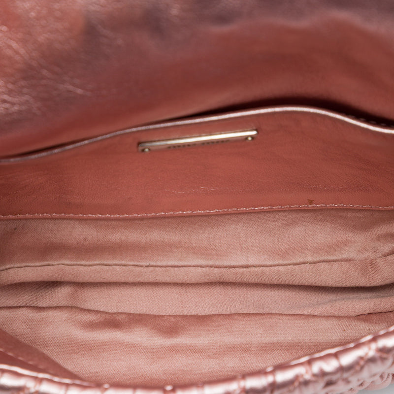 Matelasse Metallic Nappa Crystal Chain Satchel - Image 4