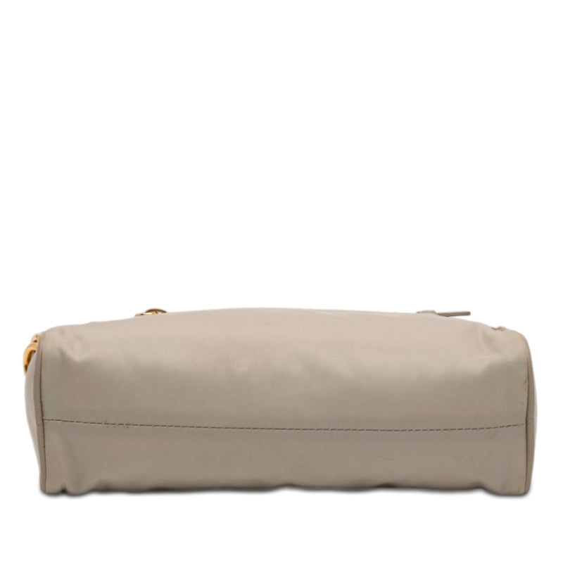 Saffiano Trimmed Tessuto Pocket Shoulder Bag - Image 3