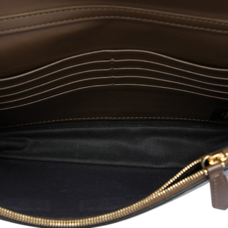 Zucca Embossed Leather F Is Fendi Envelope Wallet On Chain - Image 4