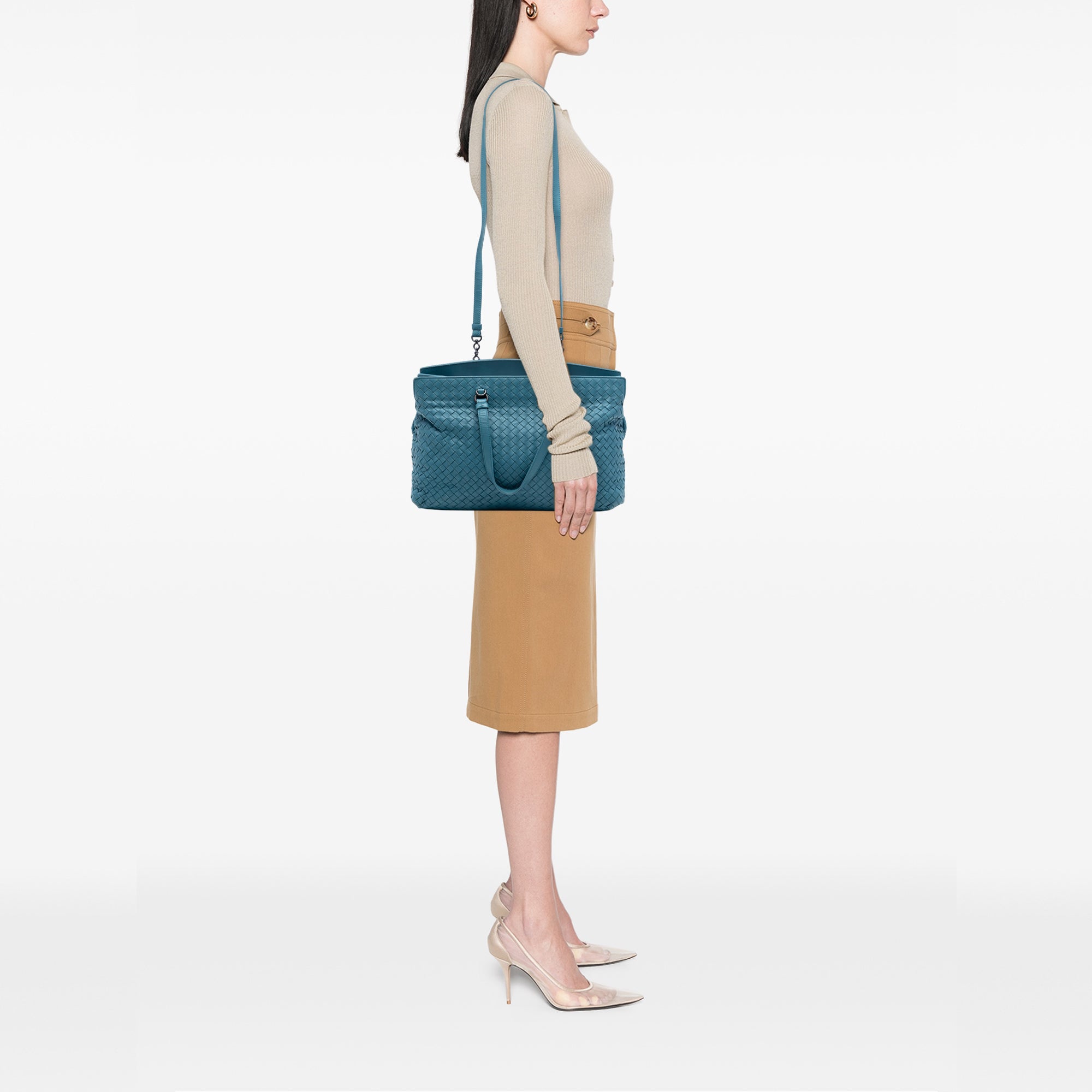 Nappa Intrecciato Accordion Satchel - Image 7