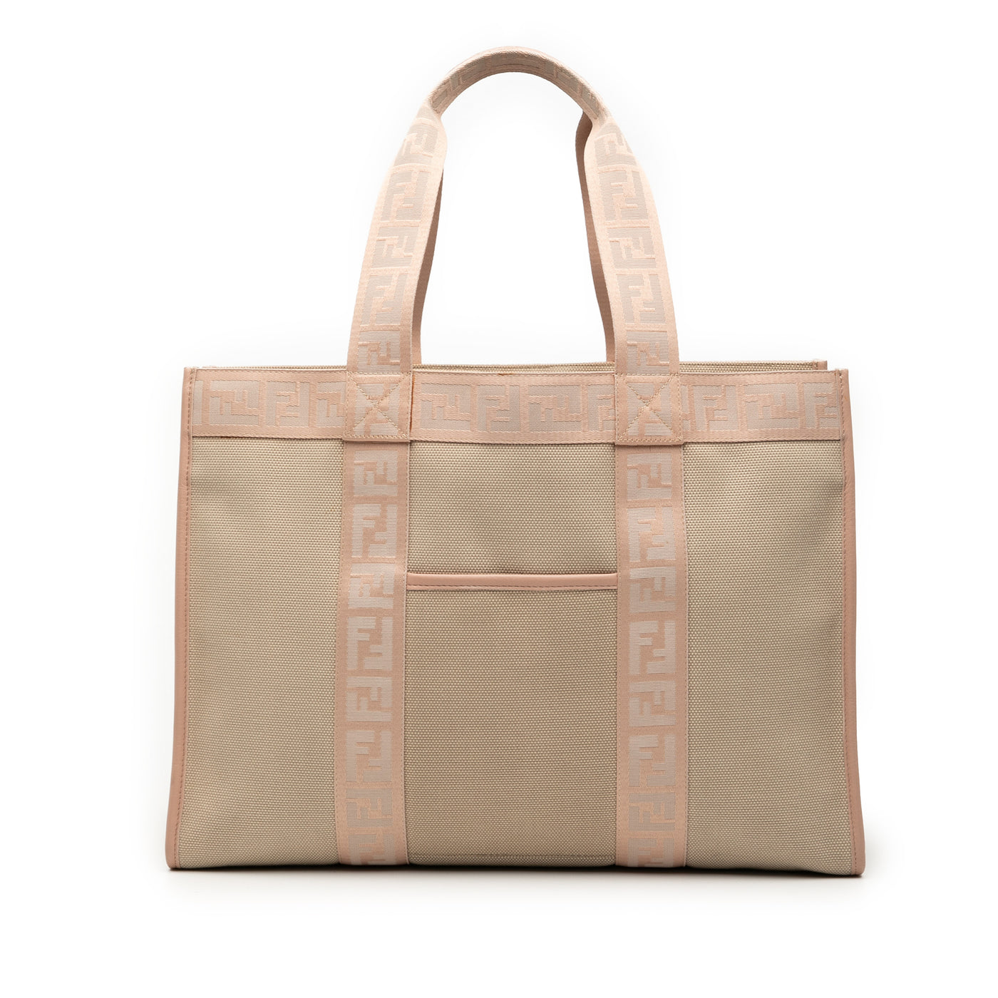Zucca Trimmed Canvas Tote - Image 1
