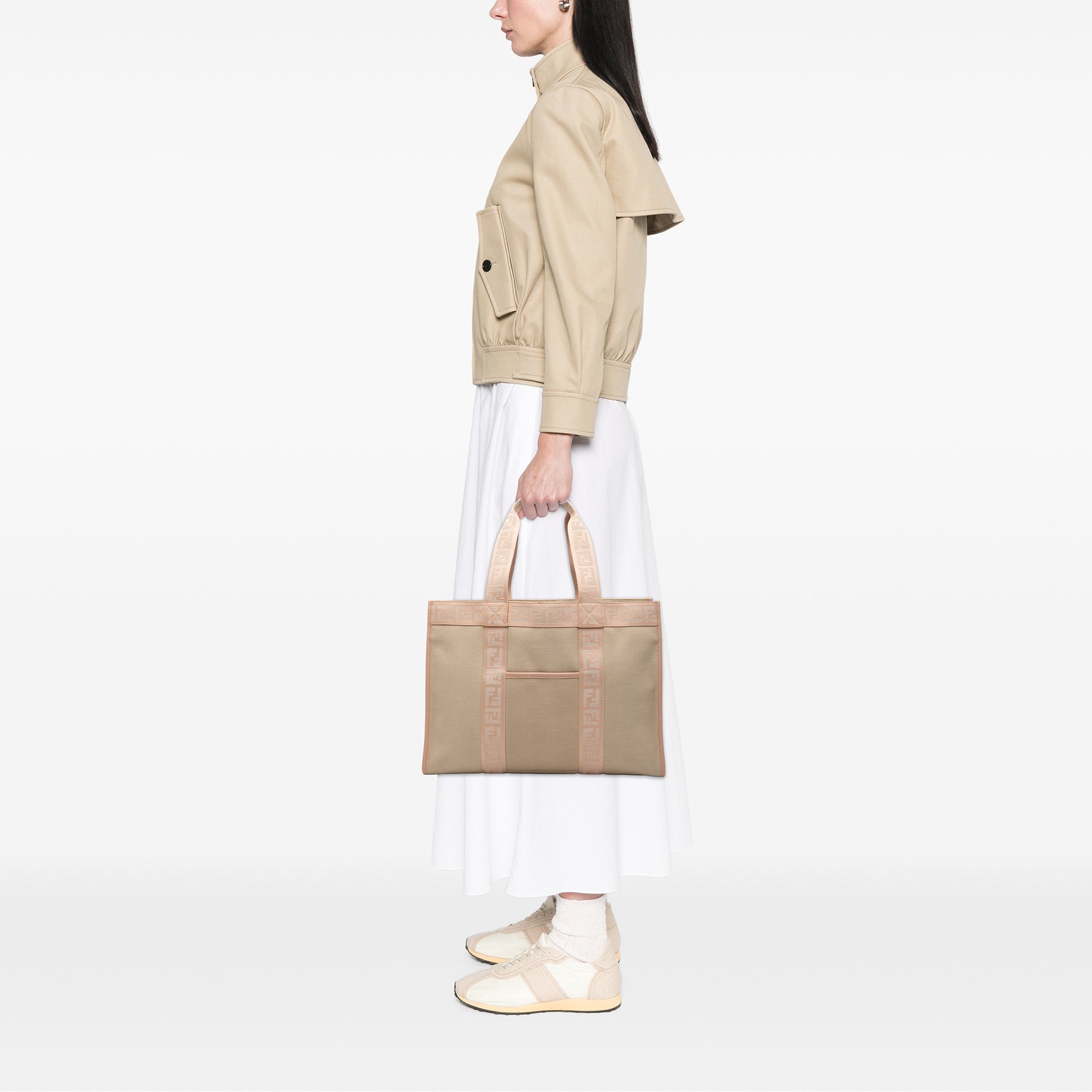 Zucca Trimmed Canvas Tote - Image 7