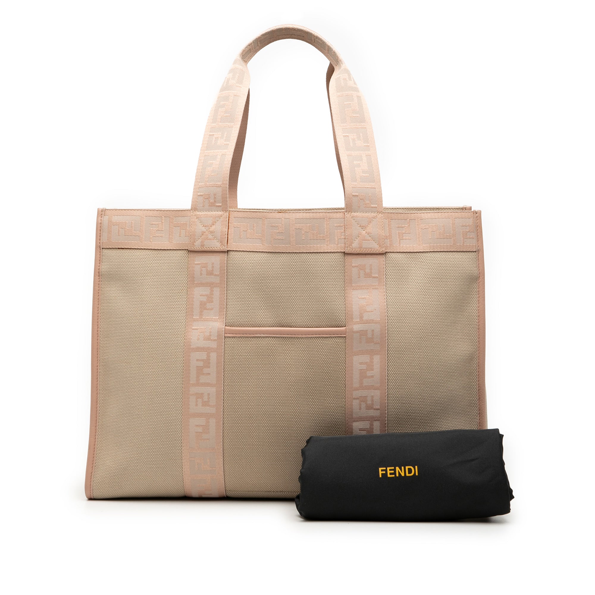 Zucca Trimmed Canvas Tote - Image 8