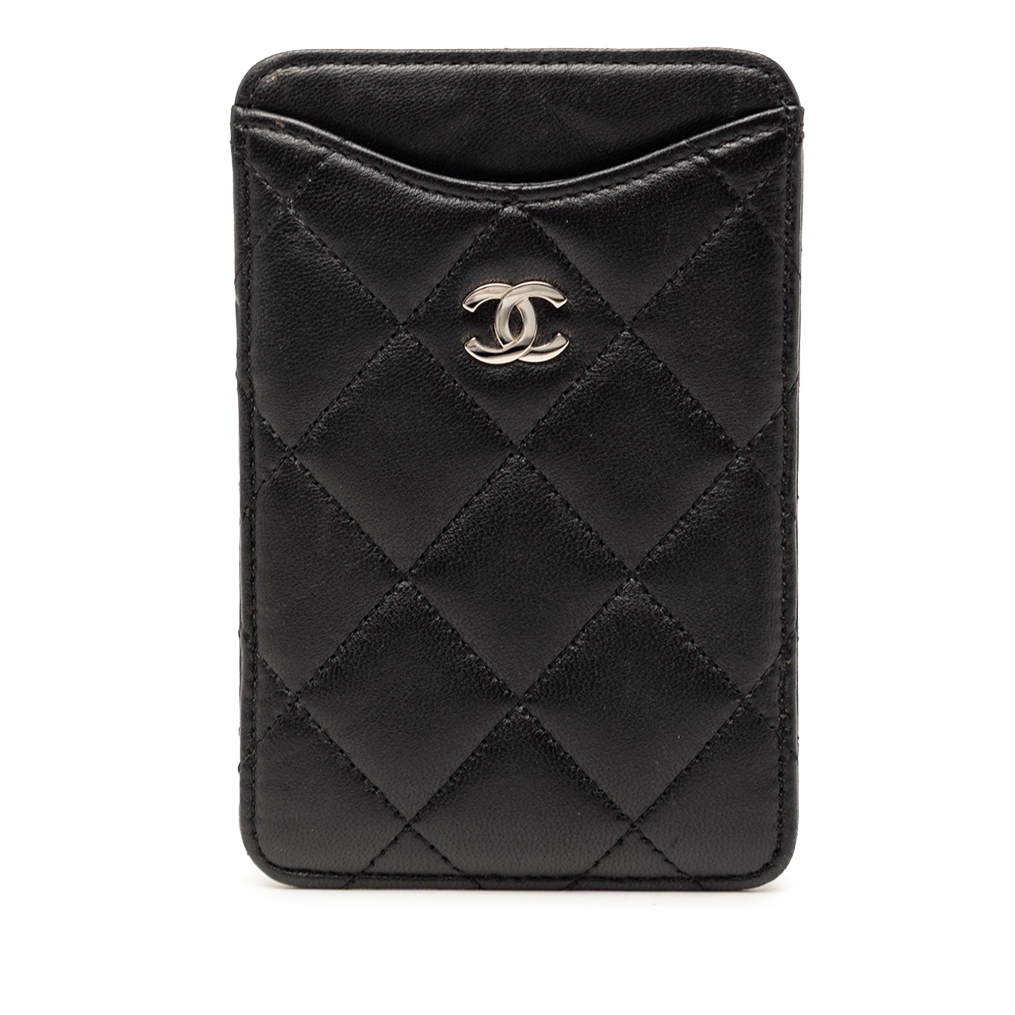 CC Quilted Lambskin Card Holder - Image 1
