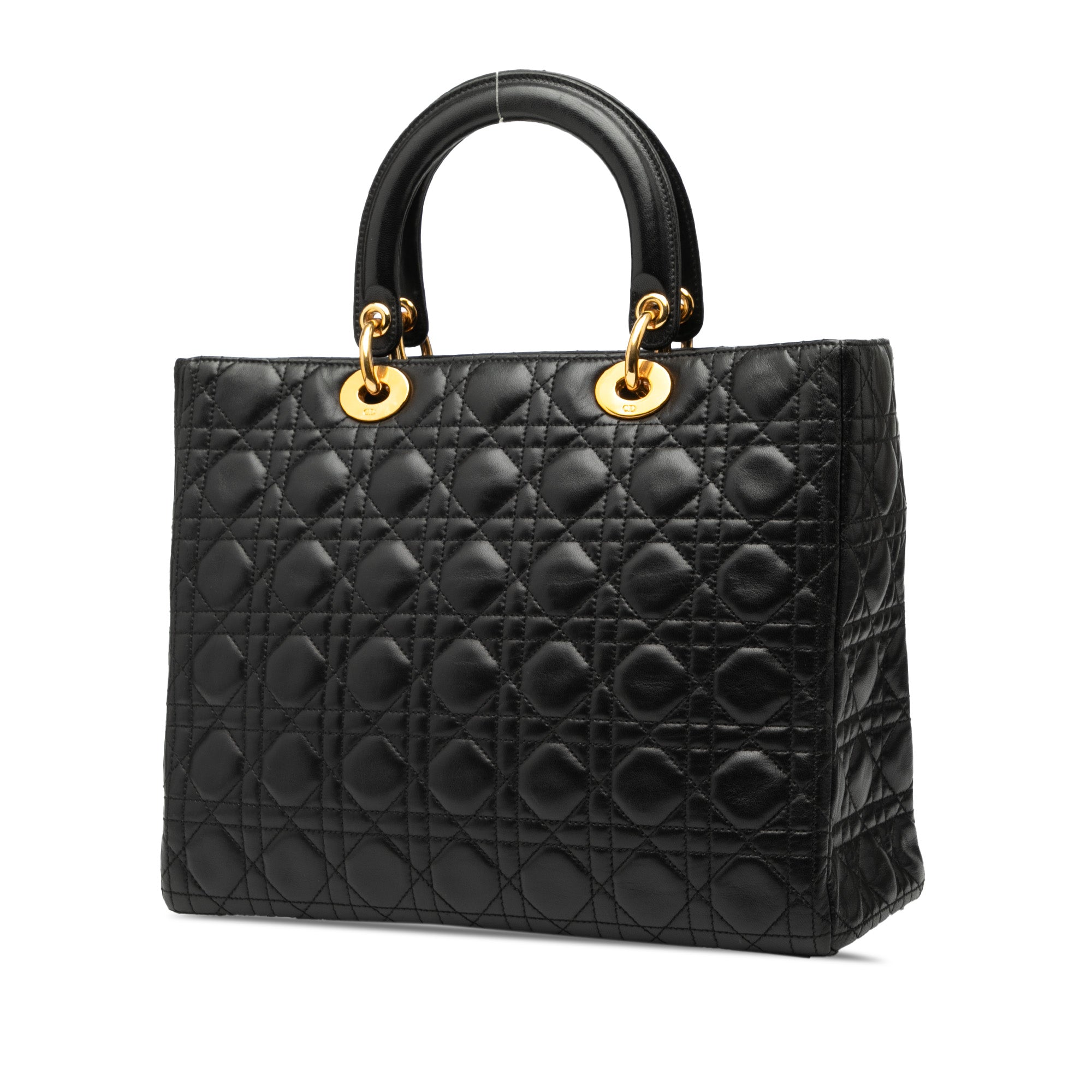 Large Lambskin Cannage Lady Dior - Image 2