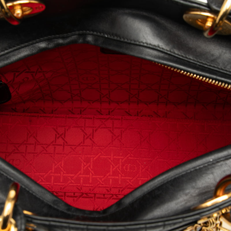 Large Lambskin Cannage Lady Dior - Image 4