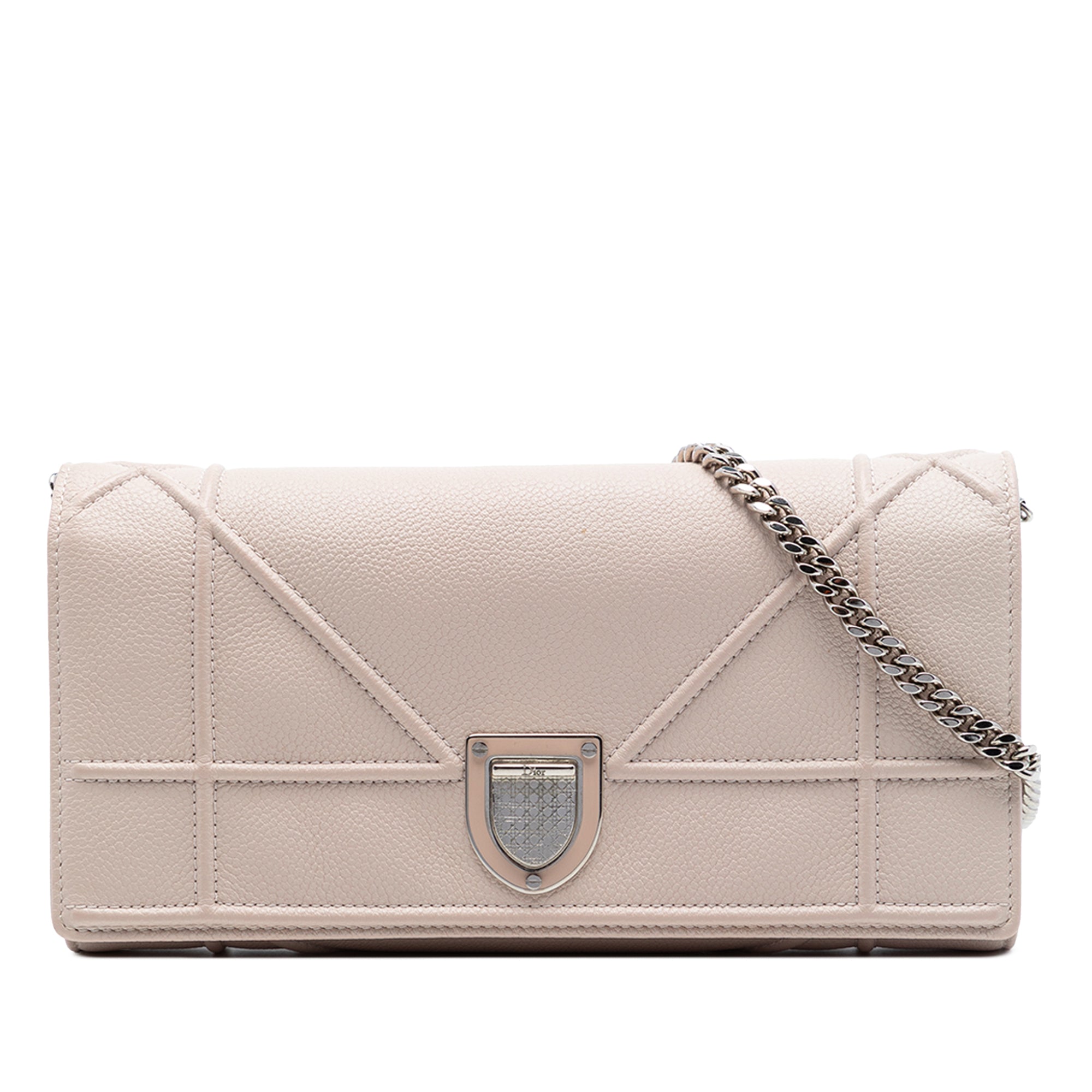 Grained Calfskin Diorama Croisiere Wallet on Chain - Image 1
