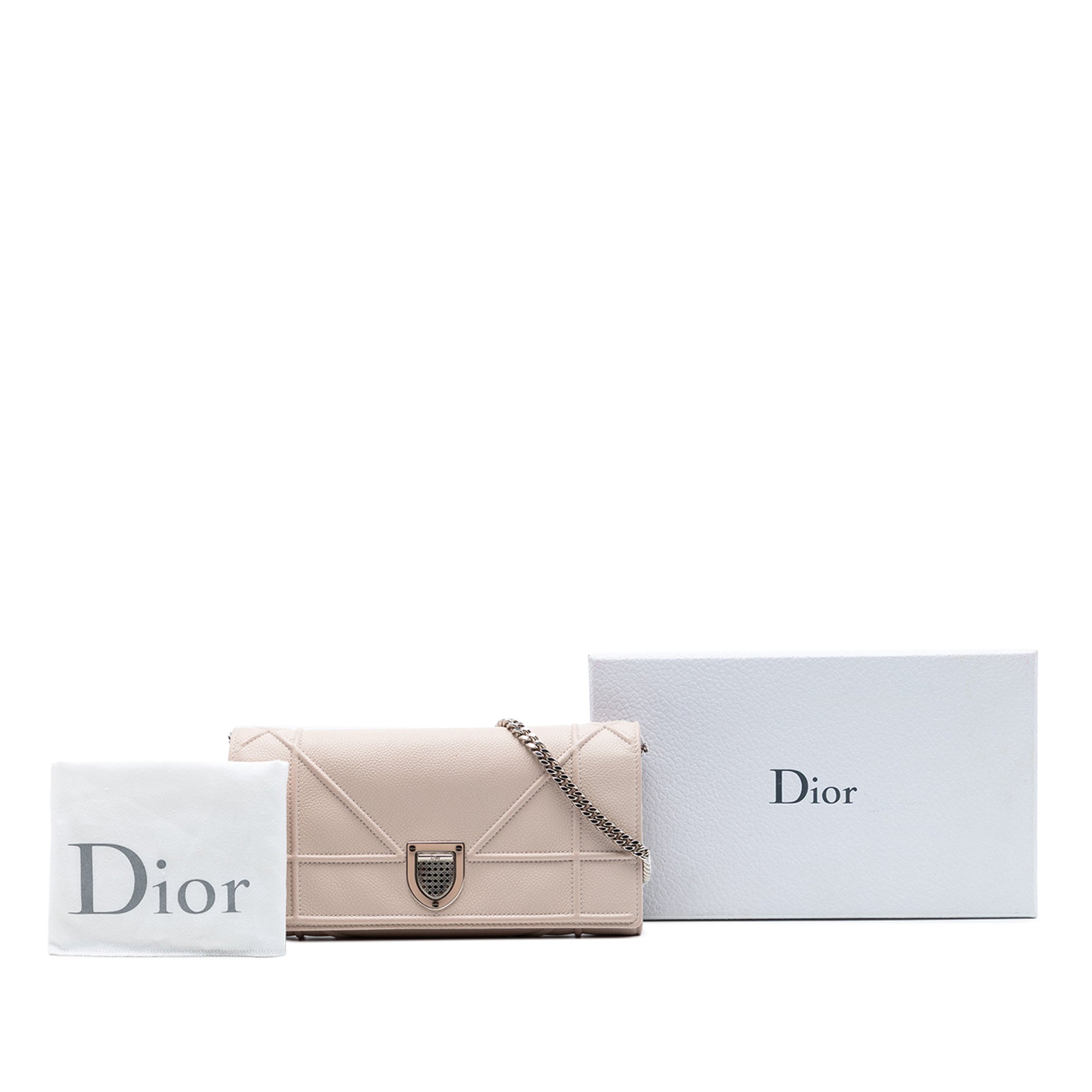 Grained Calfskin Diorama Croisiere Wallet on Chain - Image 7