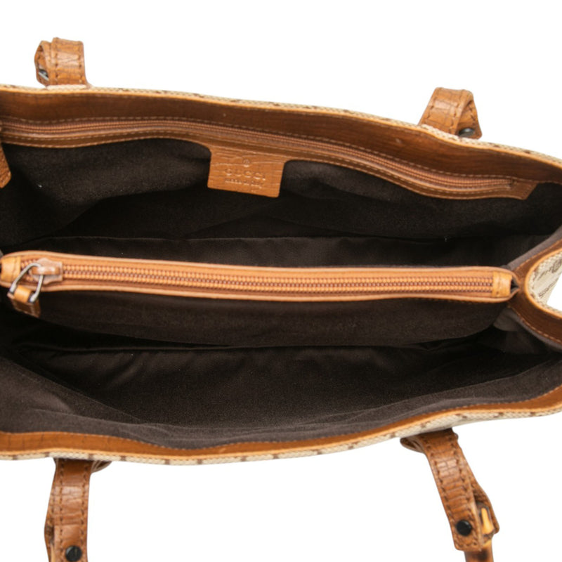 GG Canvas Bamboo Tote - Image 4