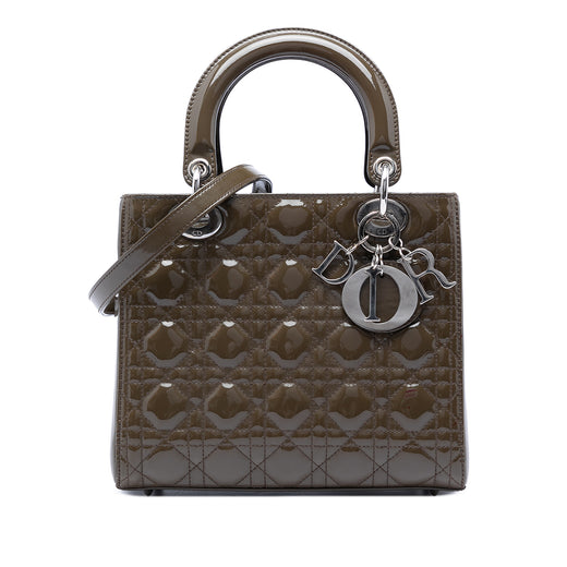 Medium Patent Cannage Lady Dior - Image 1