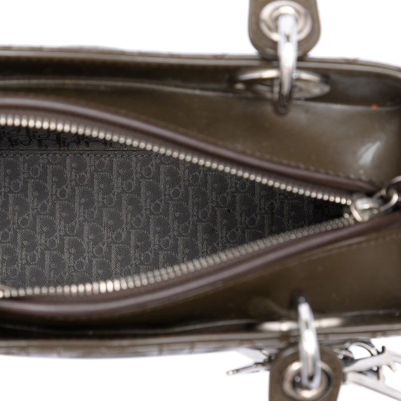 Medium Patent Cannage Lady Dior - Image 4