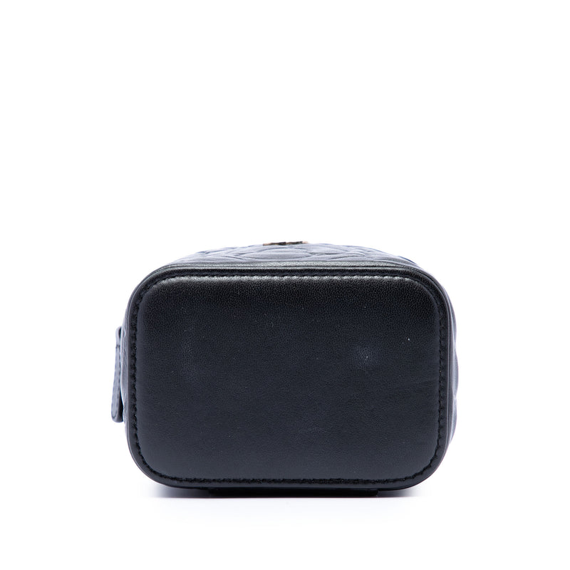Mini Camellia Embossed Lambskin Vanity Case With Chain - Image 3