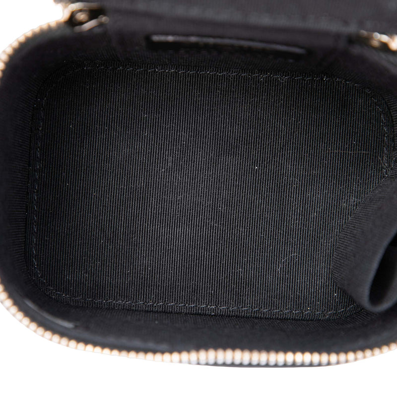 Mini Camellia Embossed Lambskin Vanity Case With Chain - Image 4