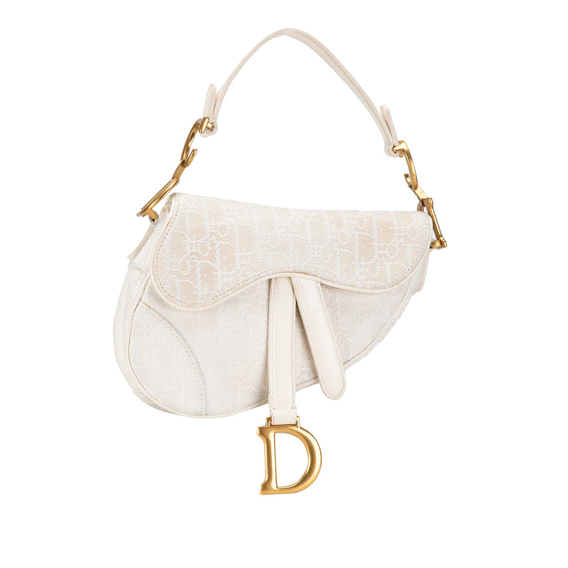 Mini Oblique Canvas Saddle Bag - Image 2