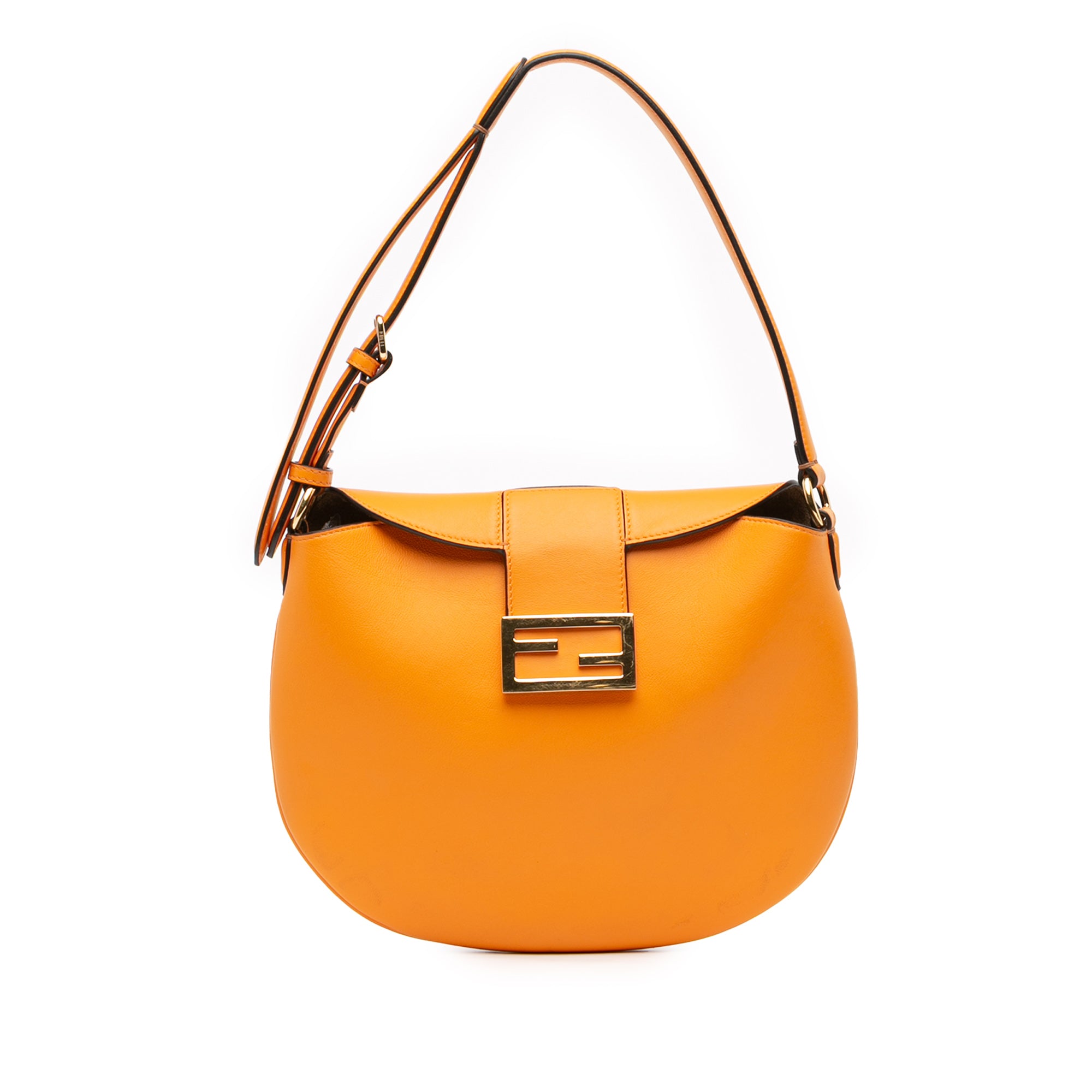 Small Leather Croissant Hobo Bag - Image 1