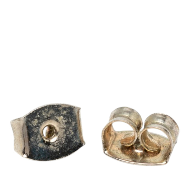 Gold Plated Strass and Faux Pearl Double CC Drop Push Back Earrings - Image 4