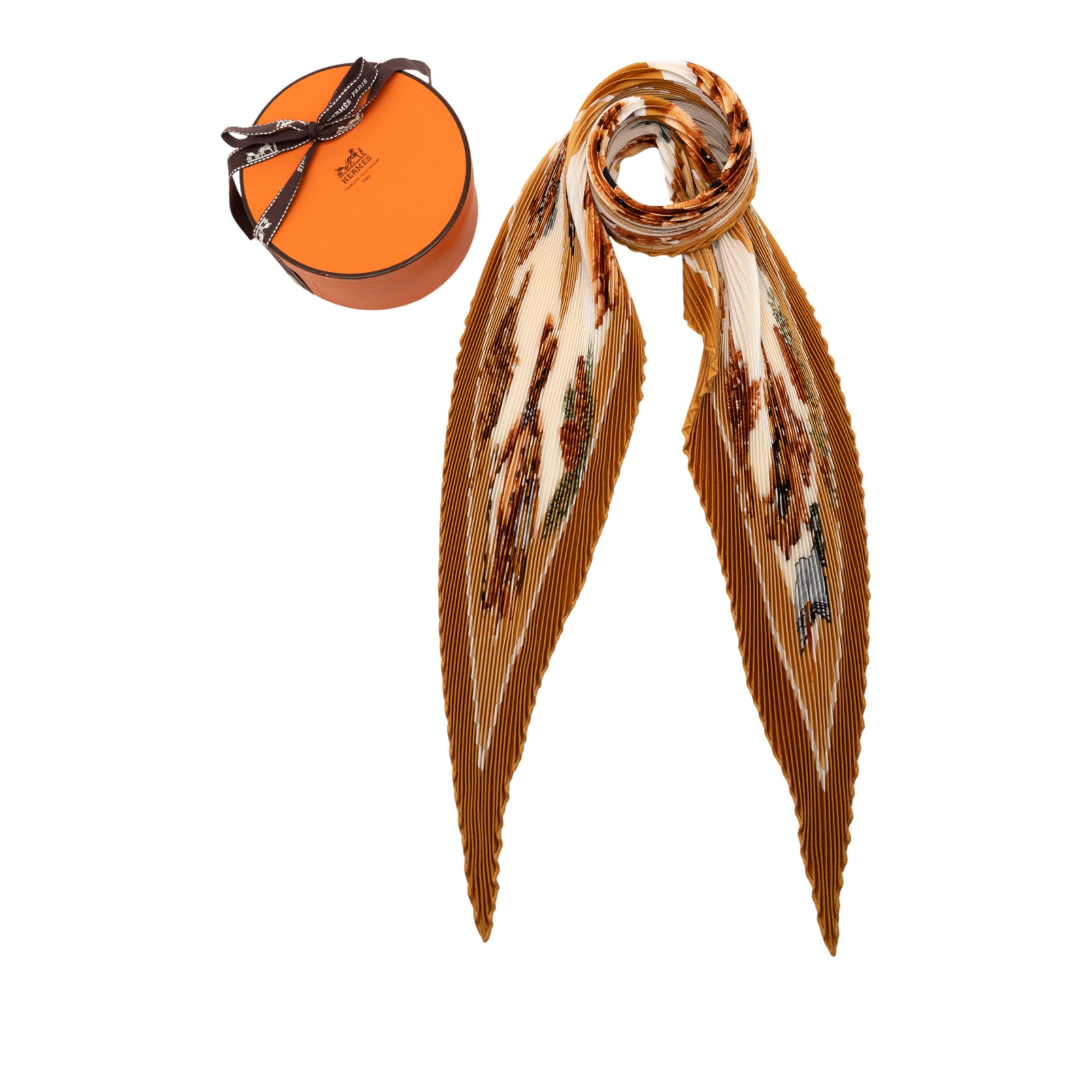 Confidents Des Coeurs Pleated Silk Scarf - Image 8