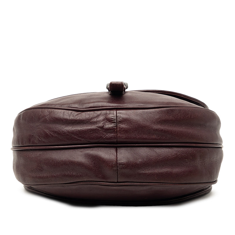 Intrecciato Trimmed Leather Double Sided Flap Satchel - Image 3