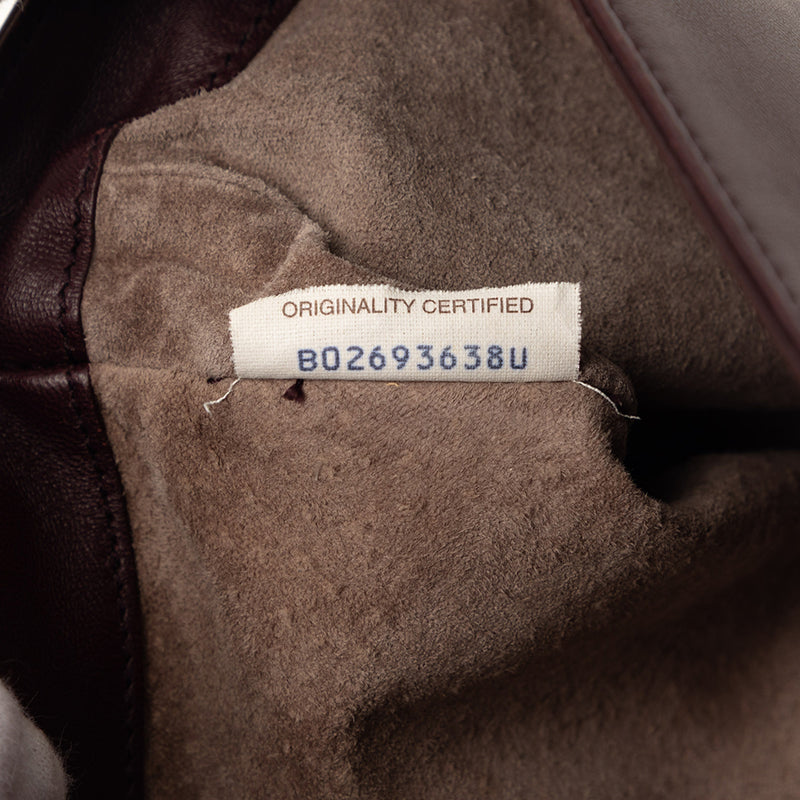 Intrecciato Trimmed Leather Double Sided Flap Satchel - Image 6