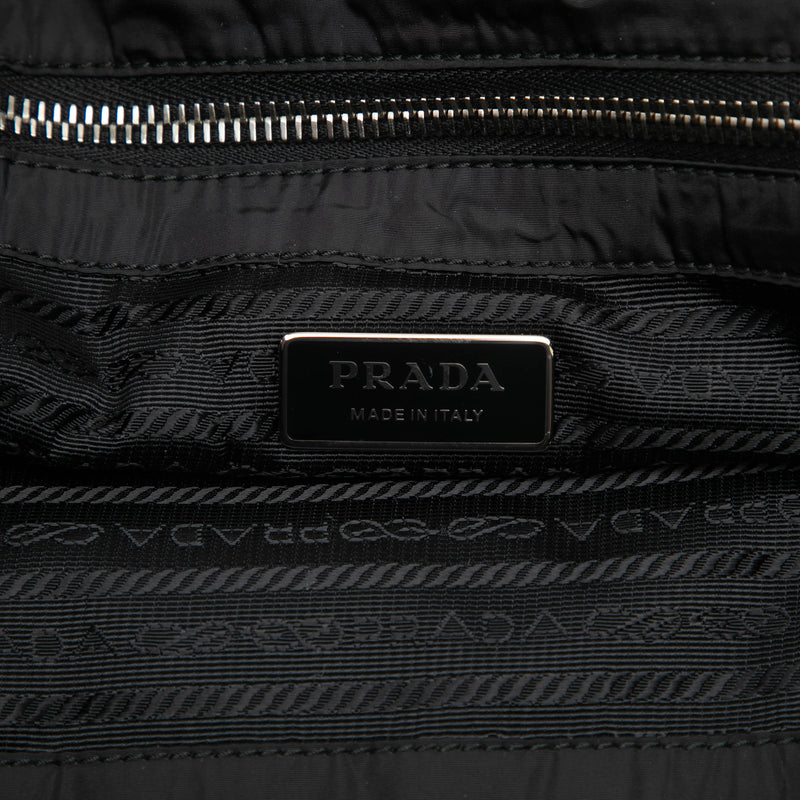 Leather Trimmed Re Nylon Pleated Tote - Image 4