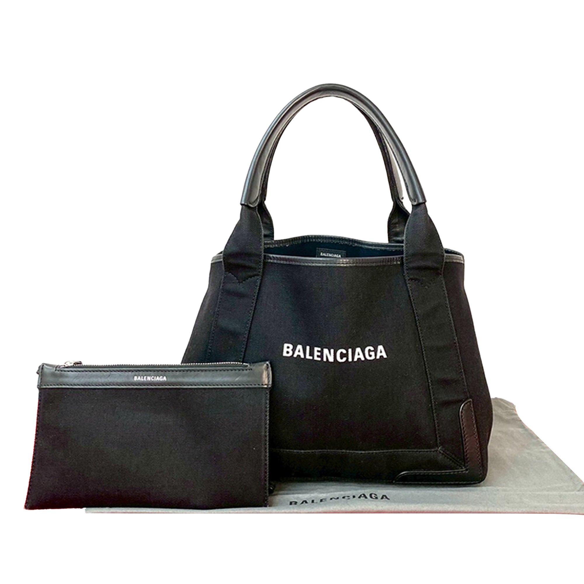 Canvas Navy Cabas Tote S - Image 10