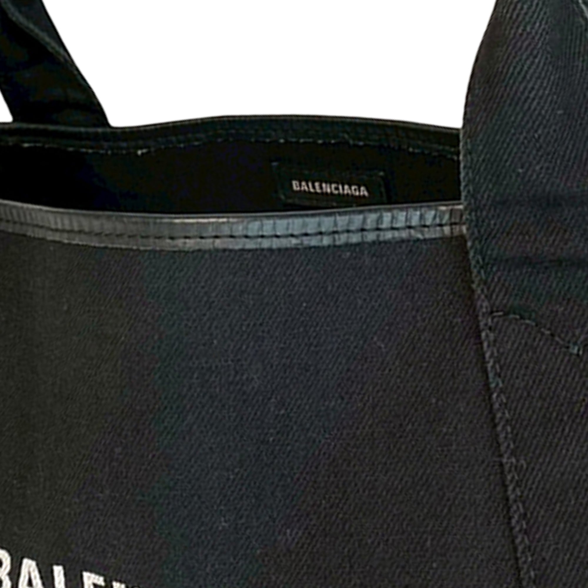 Canvas Navy Cabas Tote S - Image 9