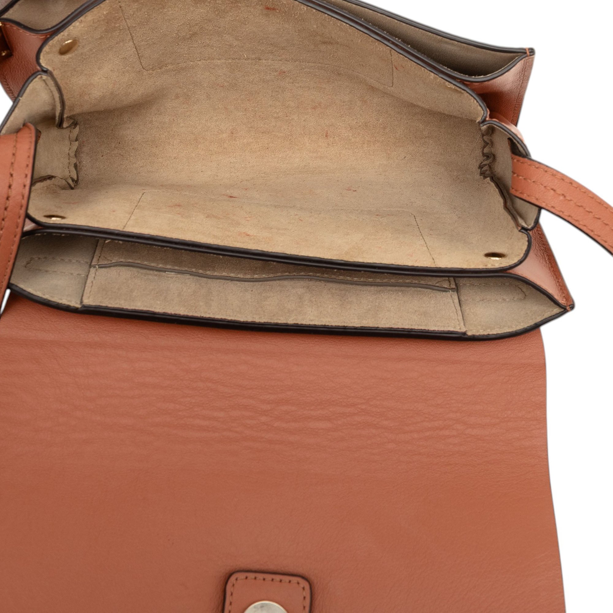 Small Suede and Calfskin Faye Crossbody - Image 4