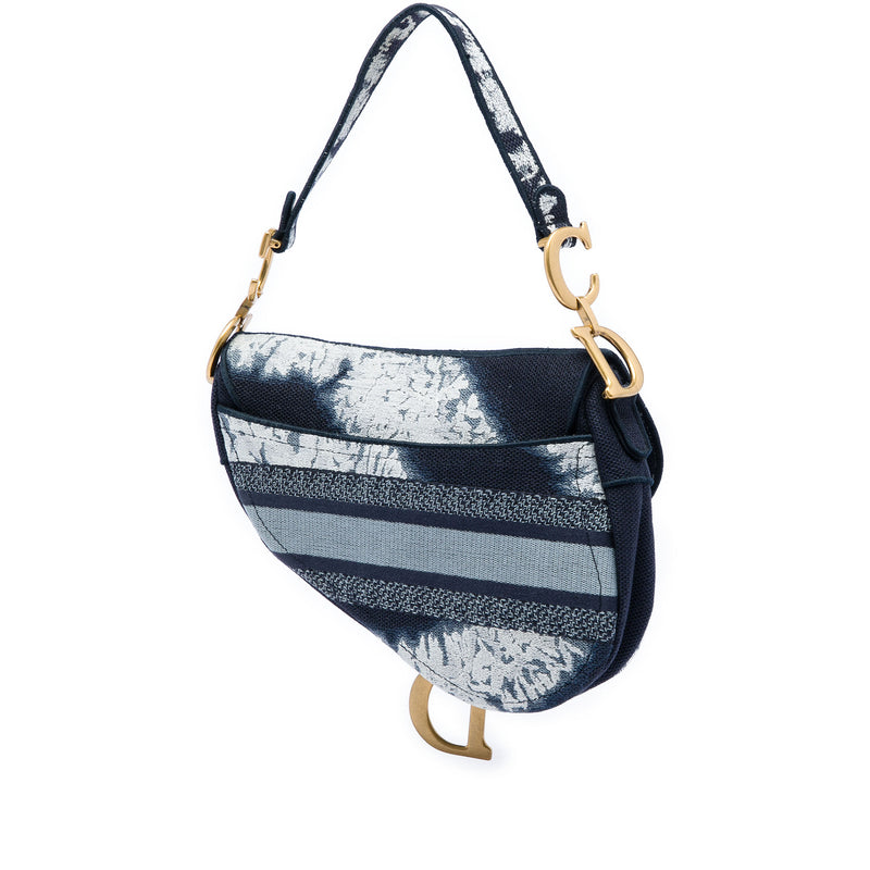 Canvas Embroidered Tie Dye Saddle Bag - Image 2
