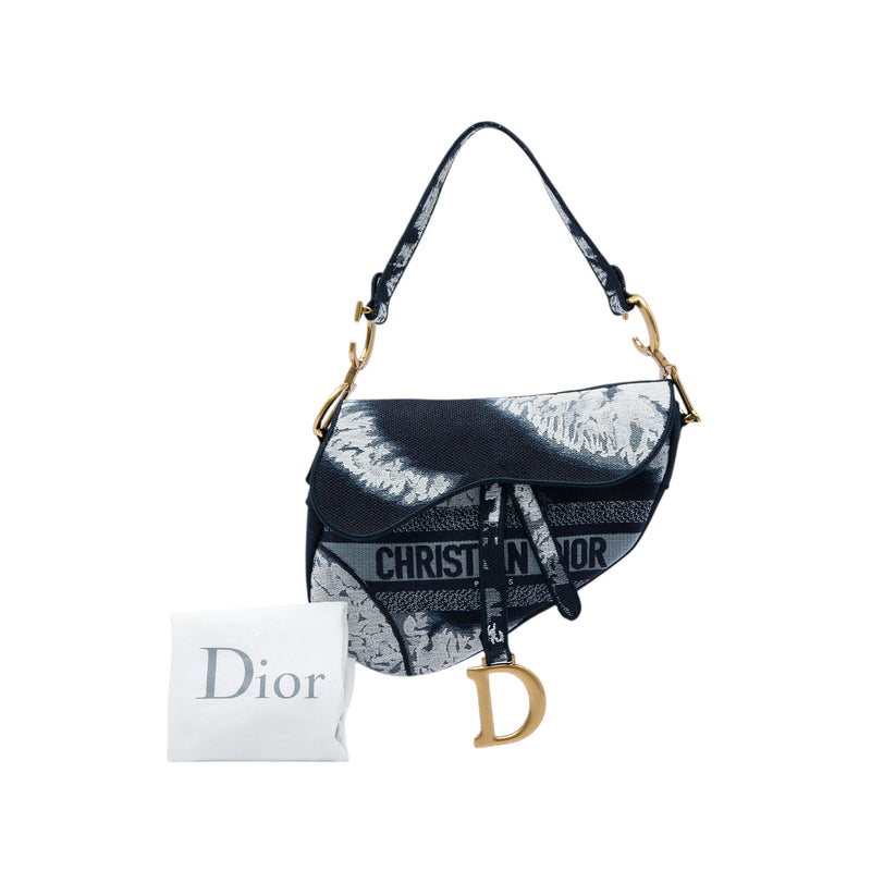 Canvas Embroidered Tie Dye Saddle Bag - Image 6