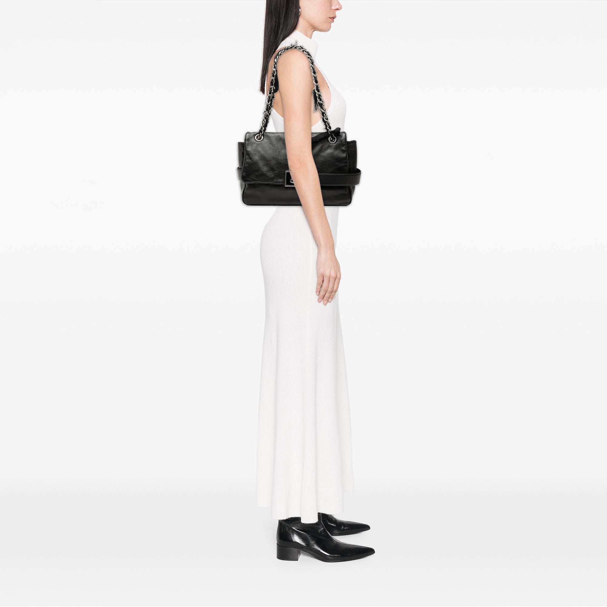 Medium Leather Modu Shoulder Bag - Image 7