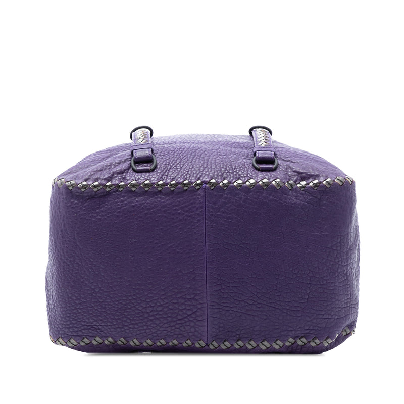 Intrecciato Trimmed Leather Handbag - Image 3
