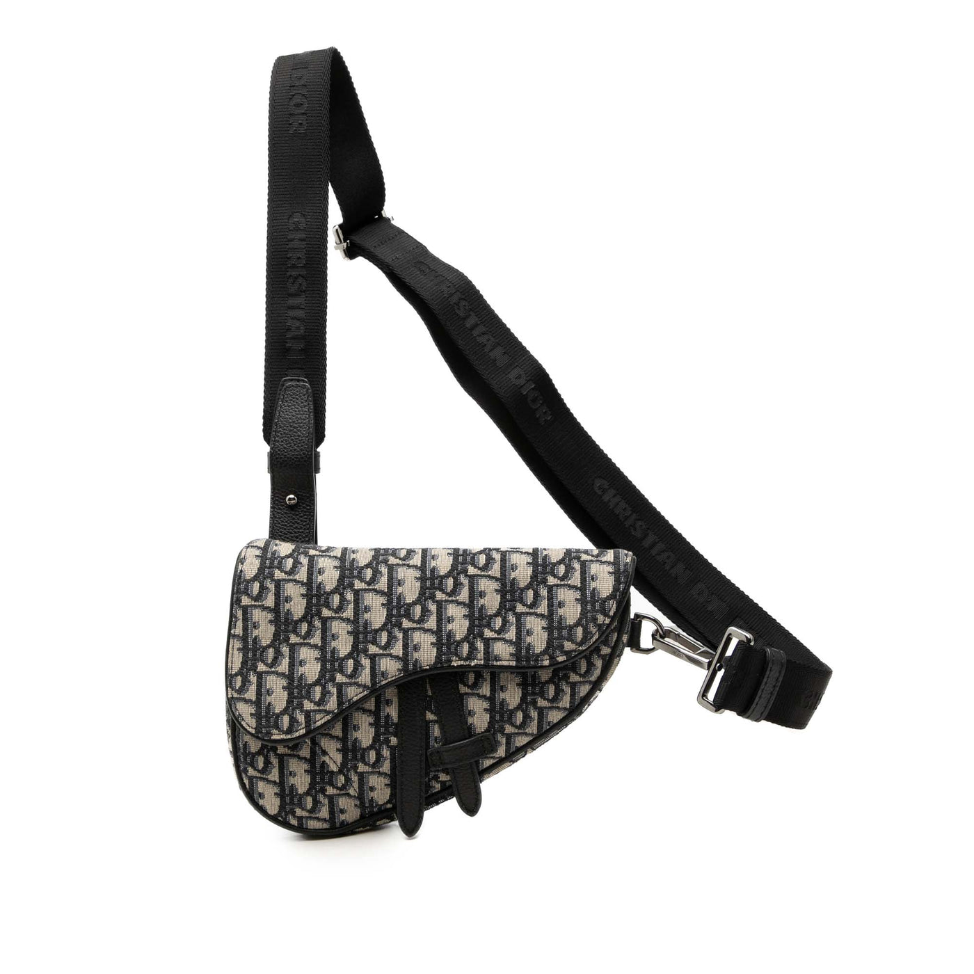 Mini Oblique Canvas Saddle Belt Bag - Image 1