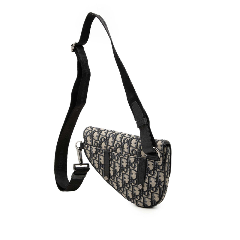 Mini Oblique Canvas Saddle Belt Bag - Image 2