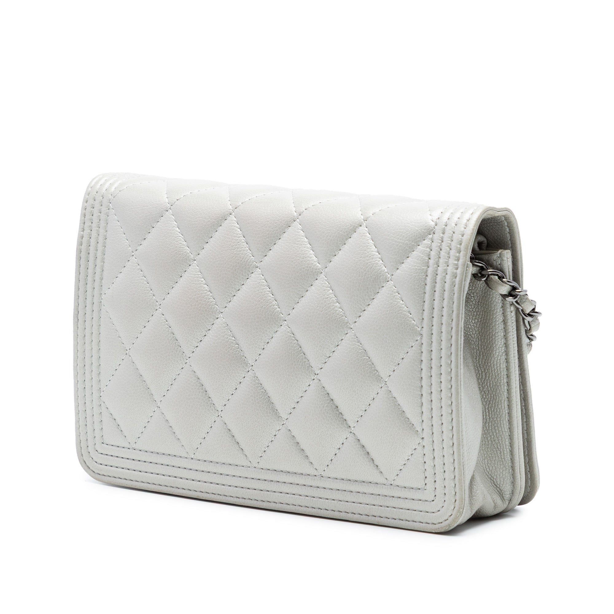 Quilted Caviar Boy Wallet on Chain - Image 2
