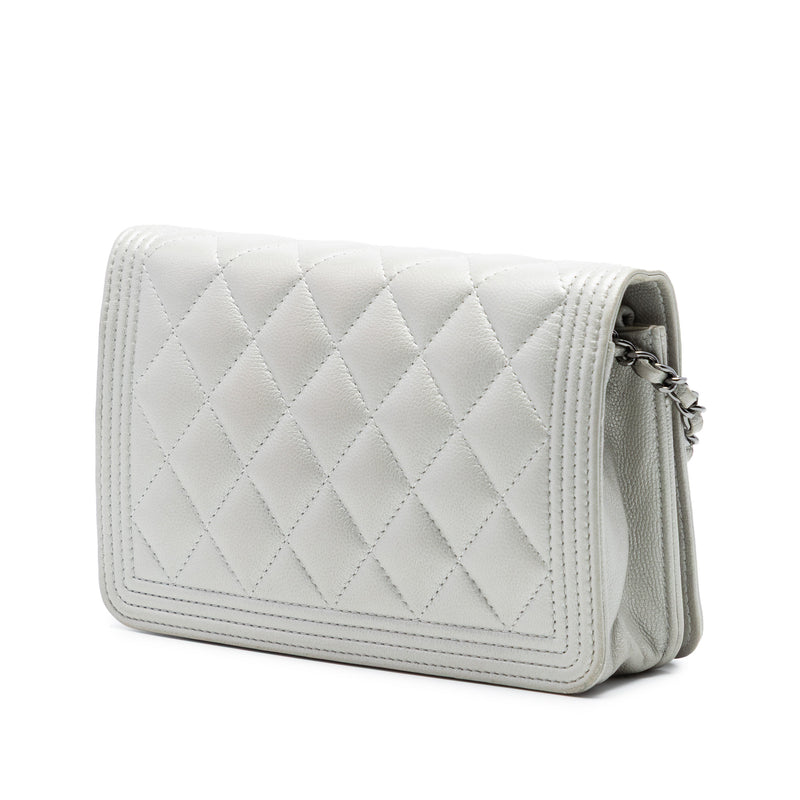 Quilted Caviar Boy Wallet on Chain - Image 2