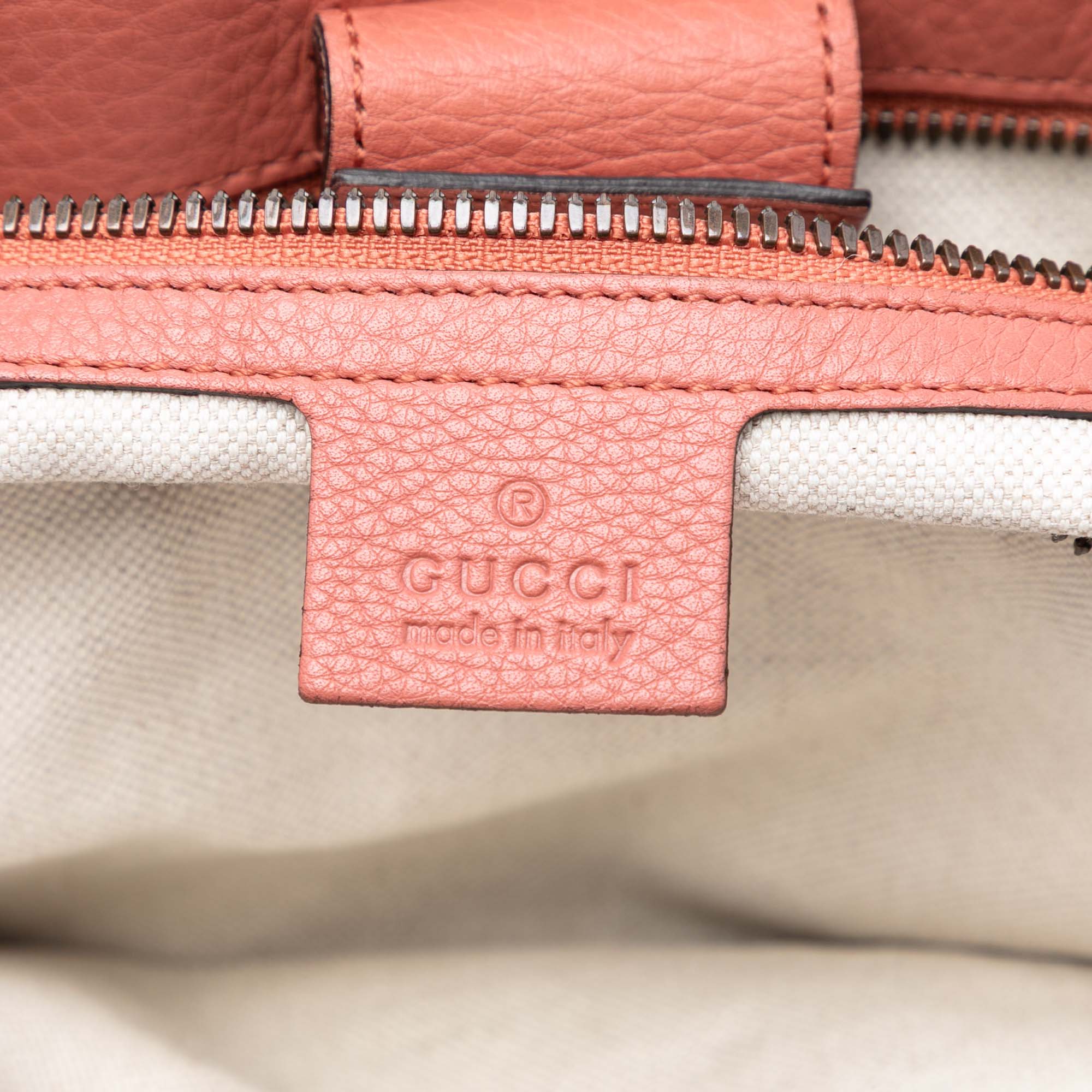 Medium Calfskin Bamboo Shopper Satchel - Image 5