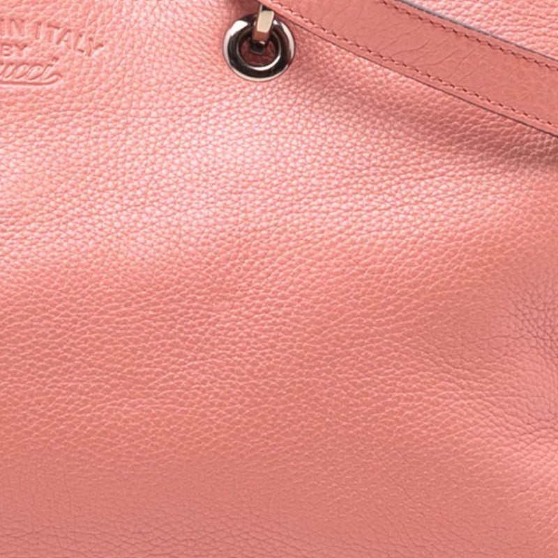 Medium Calfskin Bamboo Shopper Satchel - Image 7