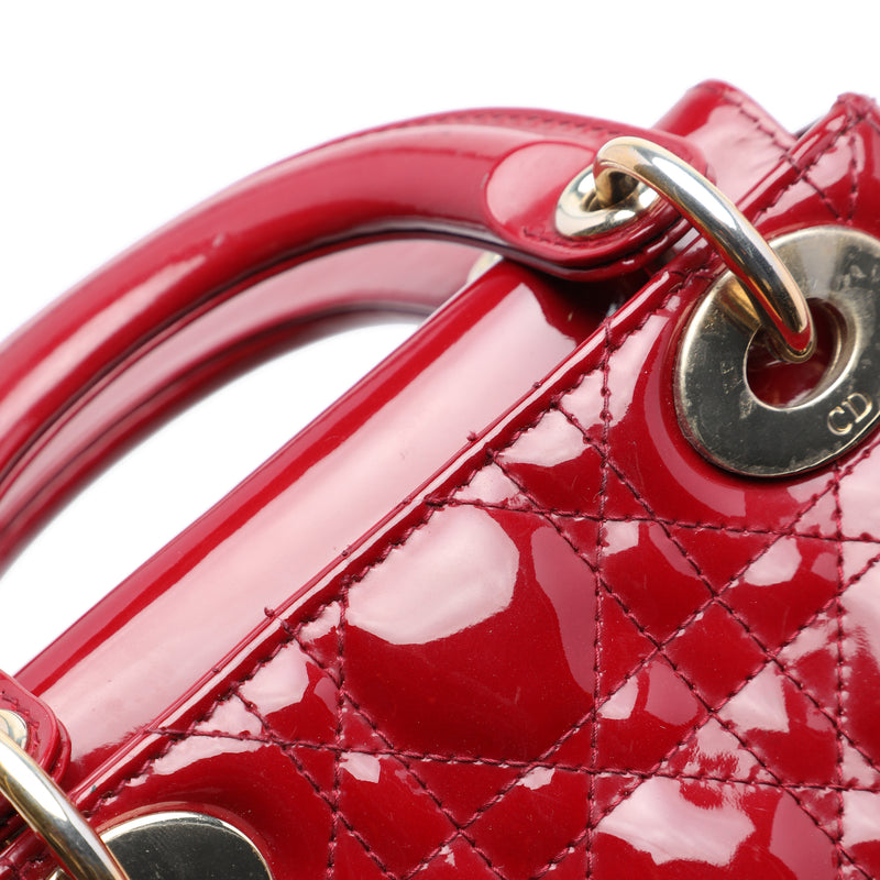 Mini Patent Cannage Lady Dior - Image 6