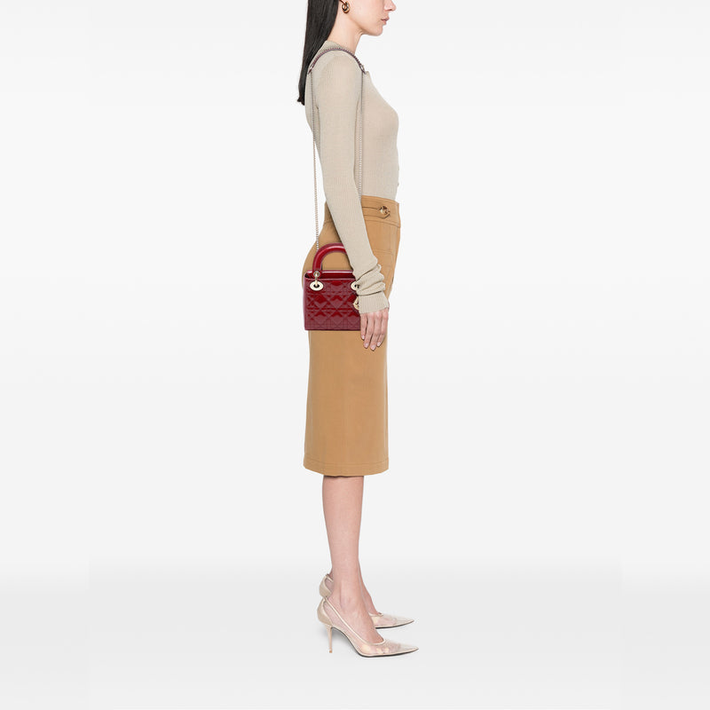 Mini Patent Cannage Lady Dior - Image 7