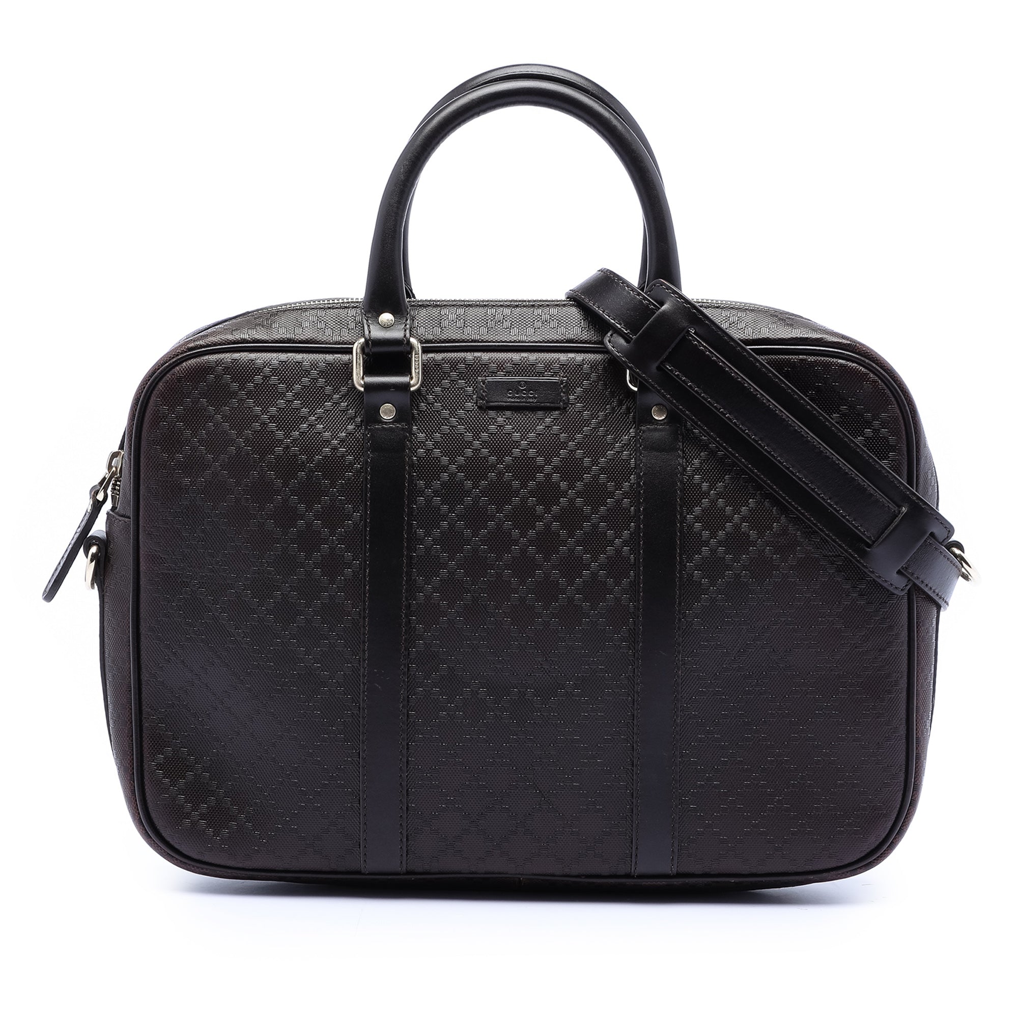 Medium Leather Diamante Bright Business Bag - Image 1