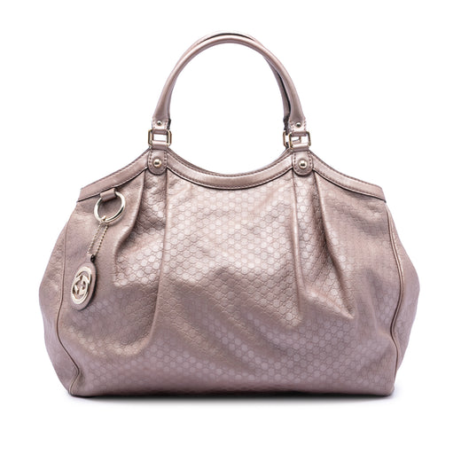 Large Metallic Microguccissima Sukey Tote - Image 1