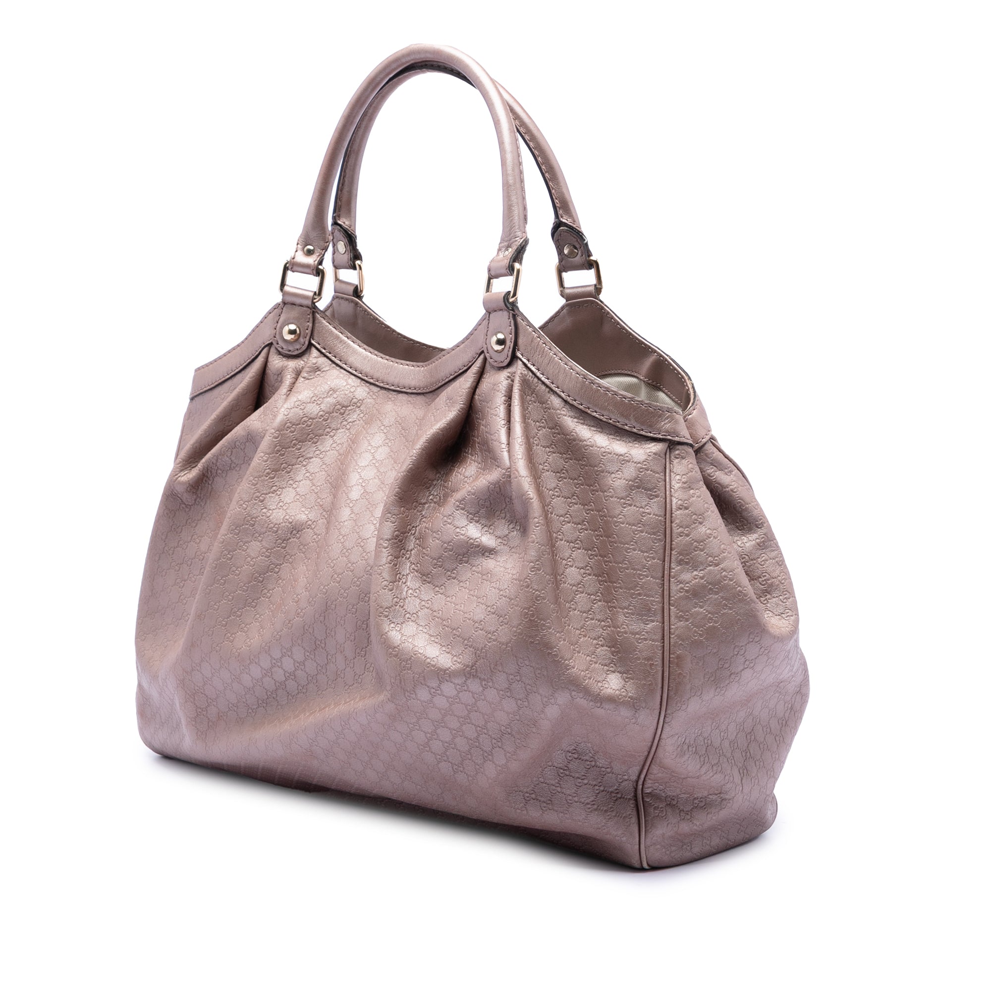 Large Metallic Microguccissima Sukey Tote - Image 2