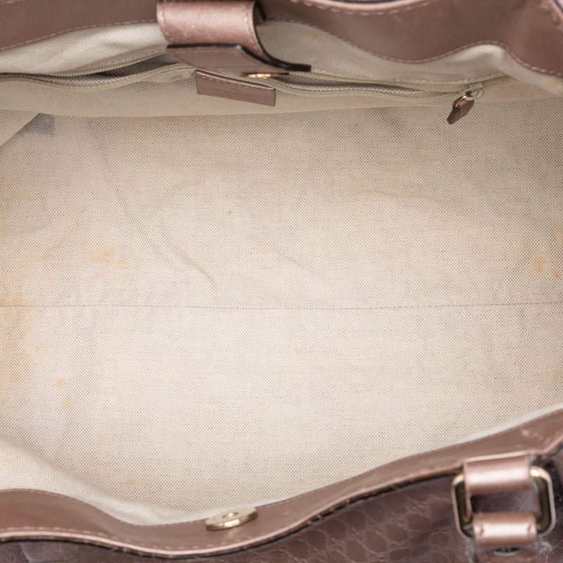 Large Metallic Microguccissima Sukey Tote - Image 4
