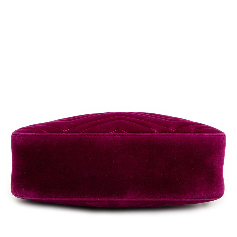 Small GG Marmont Matelasse Velvet Crossbody - Image 3