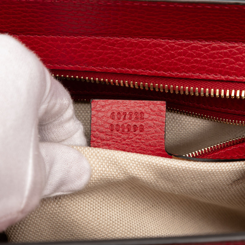 Medium Dollar Calf Soho Top Handle Convertible Tote - Image 6