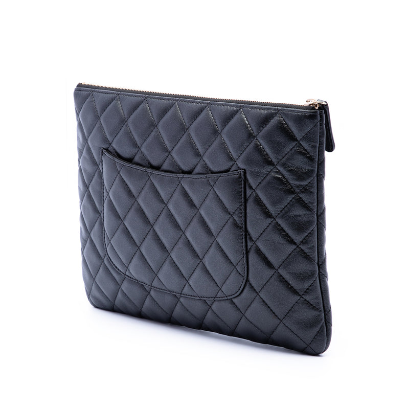 CC Quilted Lambskin Pouch with Mini Flap Purse - Image 2