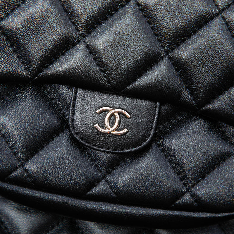 CC Quilted Lambskin Pouch with Mini Flap Purse - Image 6
