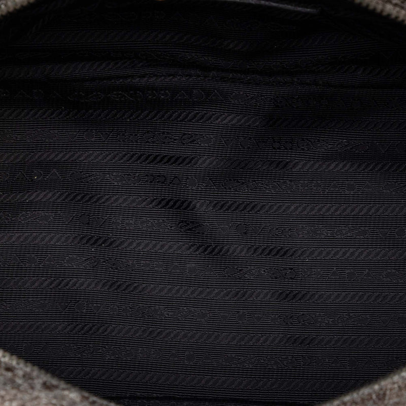 Craquele Leather Studded Satchel - Image 4