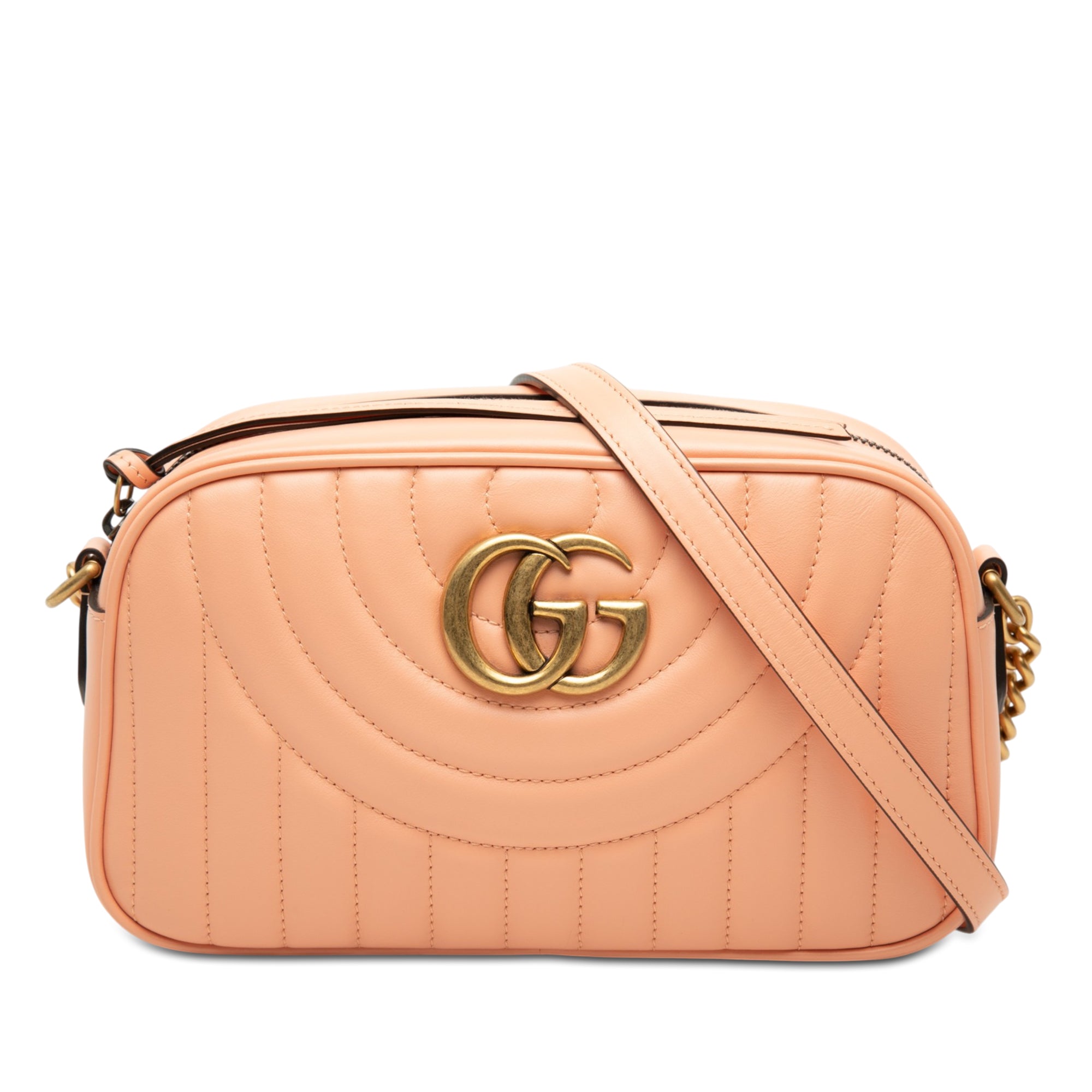 Small GG Marmont Matelasse Calfskin Vertical Ring Crossbody - Image 1
