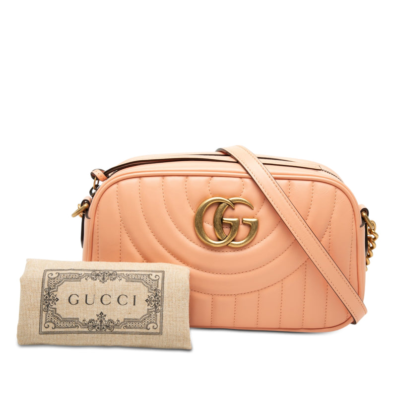 Small GG Marmont Matelasse Calfskin Vertical Ring Crossbody - Image 8